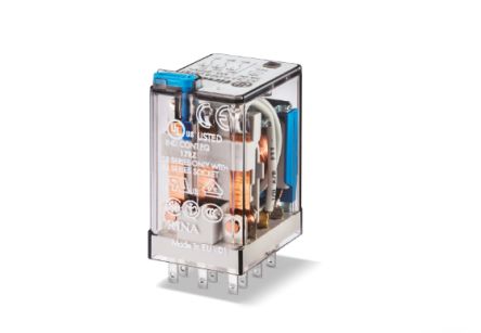 Finder Plug-In Mount Relay, 24V dc Coil, 10A Switching Current, 3PDT [553390240090]; 257-7387