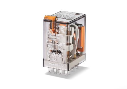 Finder Plug In Relay, 48V ac Coil, 7A Switching Current, 4PDT [553480480040]; 257-7390