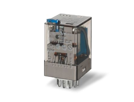 Finder Plug-In Mount Relay, 10A Switching Current [601341020040]; 257-7398