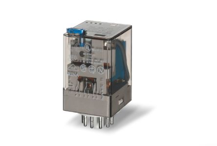 Finder Plug-In Mount Relay, 24V dc Coil, 10A Switching Current, 3PDT [601390240074]; 257-7399