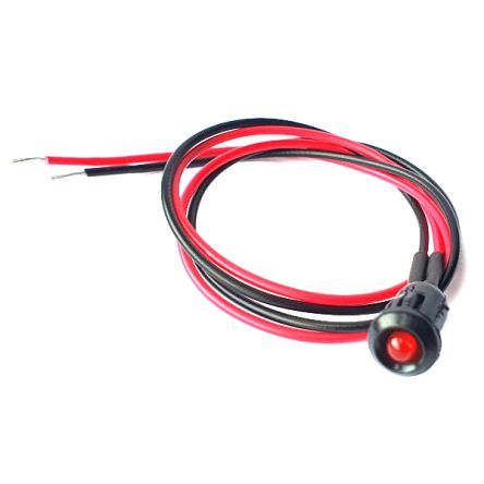 CML Innovative Technologies TA30XXXX Series Red Panel Mount Indicator, 2V dc, 6mm Mounting Hole Size, Lead Wires [TA300003]; 258-8688