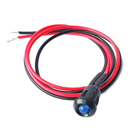 CML Innovative Technologies TA30XXXX Series Blue Panel Mount Indicator, 2.9V dc, 6mm Mounting Hole Size, Lead Wires [TA300073]; 258-8694