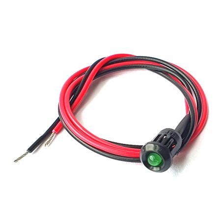 CML Innovative Technologies TA30XXXX Series Green Panel Mount Indicator, 12V dc, 6mm Mounting Hole Size, Lead Wires [TA300213]; 258-8699