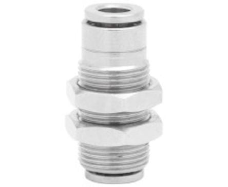 Norgren PNEUFIT 10 Series Straight Threaded Adaptor, Push In 8 mm to Push In 8 mm, Threaded Connection Style, 10029 [100290800]; 259-5169