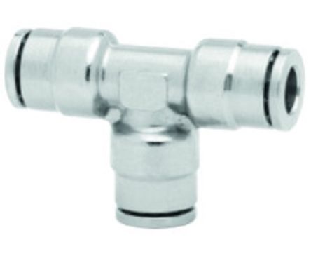 Norgren PNEUFIT 10 Series Straight Fitting, Push In 12 mm to Push In 12 mm, Tube-to-Tube Connection Style, 10060 [100601200]; 259-5188