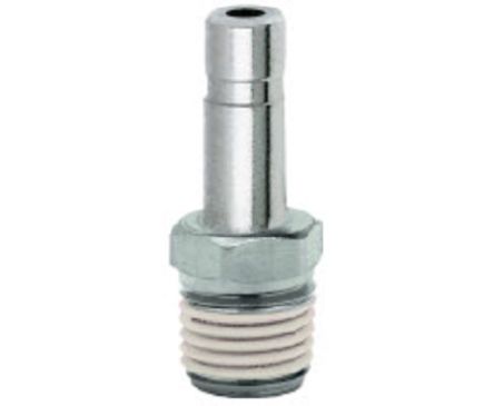 Norgren PNEUFIT 10 Series Straight Threaded Adaptor, R 1/8 Male to Push In 6 mm, Threaded-to-Tube Connection Style, [101150618]; 259-5196