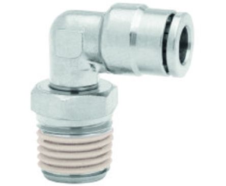 Norgren PNEUFIT 10 Series Straight Threaded Adaptor, R 1/8 Male to Push In 5 mm, Threaded-to-Tube Connection Style, [101470518]; 259-5218