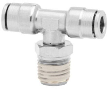 Norgren PNEUFIT 10 Series Straight Threaded Adaptor, R 1/4 Male to Push In 10 mm, Threaded-to-Tube Connection Style [101671028]; 259-5234