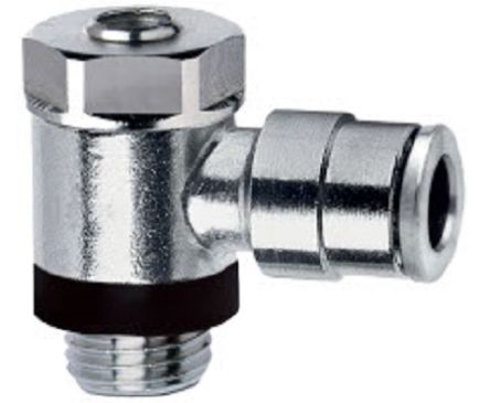 Norgren PNEUFIT 10 Series Straight Threaded Adaptor, G 1/4 Male to Push In 6 mm, Threaded Connection Style [10K510628]; 259-5282