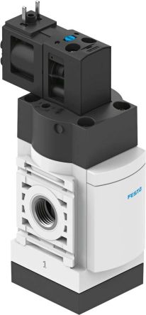 Festo 3/2-way, Closed, Monostable Pneumatic Solenoid Valve - Pilot G 1/4 MS Series, 8091771 [MS4-EE-1/4-V24-B]; 259-5712