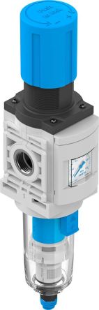 Festo MS Filter Regulator, 5μm, G 1/2, Automatic, Manual, 10 bar, 8098302 [MS6-LFR-1/2-D6-C-P-VC-AG-MPA-B]; 259-5714