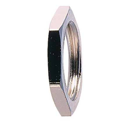 Thomas & Betts Metallic Nickel Plated Brass Cable Gland Locknut, M50 Thread [7TCA296050R0309]; 259-9963