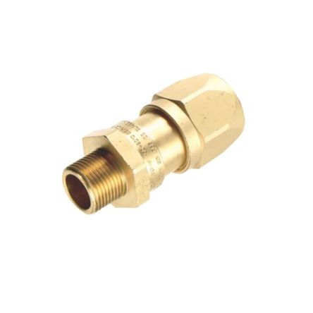Thomas & Betts External Thread Fitting, Conduit Fitting, 20mm Nominal Size, Nickel Plated Brass, Metallic [7TCA297090R0065]; 259-9968