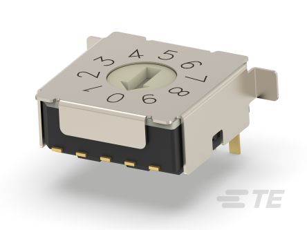 TE Connectivity 10 Way Surface Mount DIP Switch 10P, Screwdriver Actuator [MRSSH4DC10SMGWTR]; 260-2204
