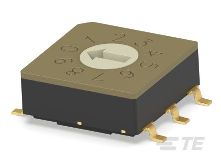 TE Connectivity 10 Way Surface Mount Rotary Switch 10P, Screwdriver Actuator [MRSSV0DG10SMGWTR]; 260-2223
