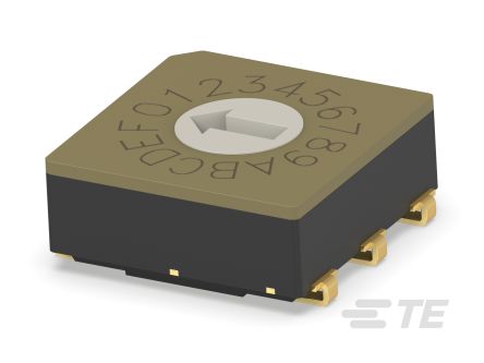 TE Connectivity 16 Way Surface Mount Rotary Switch 16P, Screwdriver Actuator [MRSSV0DG16SMJTR]; 260-2230