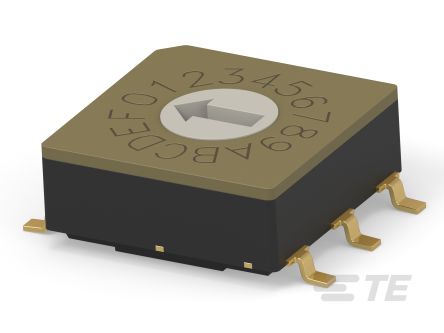 TE Connectivity 16 Way Surface Mount Rotary Switch 16P, Screwdriver Actuator [MRSSV0DR16SMGWTR]; 260-2236