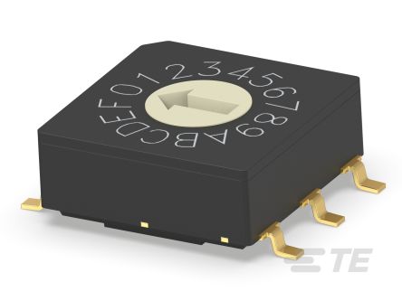 TE Connectivity 16 Way Surface Mount Rotary Switch 16P, Screwdriver Actuator [MRSSV1DC16SMGWTR]; 260-2243