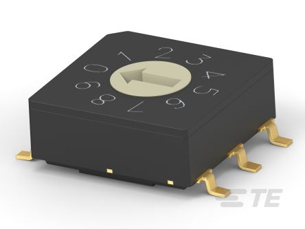 TE Connectivity 10 Way Surface Mount Rotary Switch 10P, Screwdriver Actuator [MRSSV1DG10SMGWTR]; 260-2247