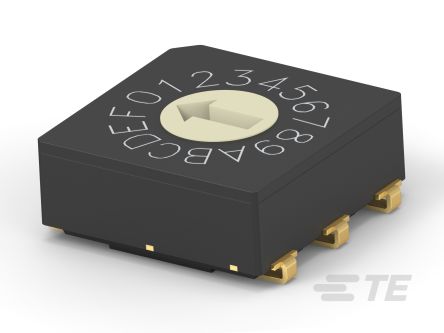 TE Connectivity 16 Way Surface Mount Rotary Switch 16P, Screwdriver Actuator [MRSSV1DG16SMJTR]; 260-2253