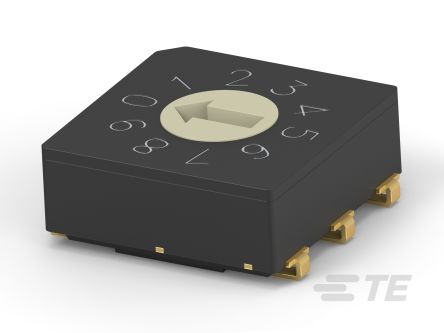 TE Connectivity 10 Way Surface Mount Rotary Switch 10P, Screwdriver Actuator [MRSSV1DR10SMJTR]; 260-2257