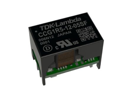 TDK-Lambda CCG Isolated DC-DC Converter, 3.3V dc/, 9 → 36 V dc Input, 1.5W, Through Hole [CCG1R5-24-03SF]; 260-4575
