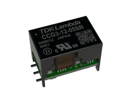 TDK-Lambda CCG Isolated DC-DC Converter, 15V dc/, 9 → 36 V dc Input, 1.5W, Surface Mount [CCG1R5-24-15DR]; 260-4585