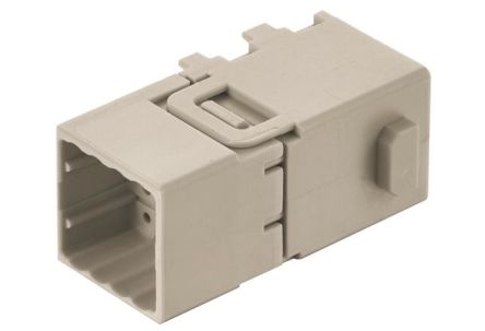 HARTING Crimp Connector Cube, 6 Way, 16A, Male, Han-Modular, Han-Domino, Cable Mount, 32 V [09149161001]; 260-7167