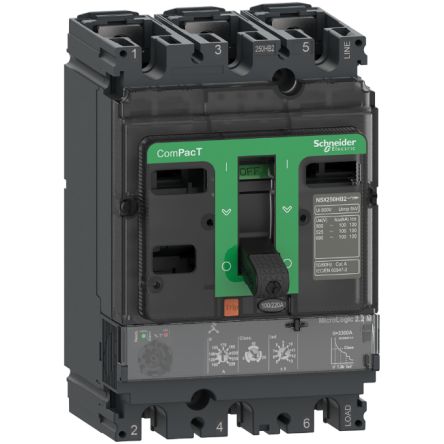 Schneider Electric, ComPacT MCCB 3P 25A, Fixed Mount [C10V32M025]; 260-7449