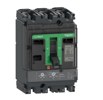 Schneider Electric, ComPacT MCCB 3P 100A, Fixed Mount [C10W3TM100]; 260-7503