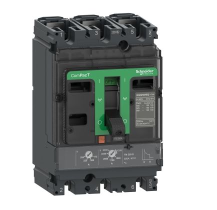 Schneider Electric, ComPacT New Generation MCCB 3P 80A, Fixed Mount [C16B3TM080]; 260-7738