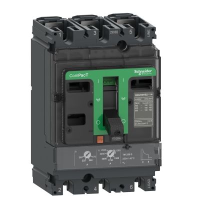 Schneider Electric, ComPacT New Generation MCCB 3P 160A, Fixed Mount [C16B3TM160]; 260-7741