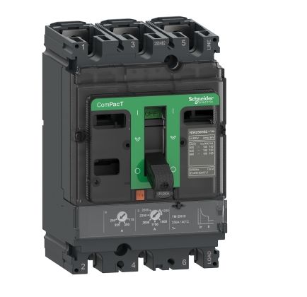 Schneider Electric, ComPacT New Generation MCCB 3P 80A, Fixed Mount [C16N3TM080]; 260-7803