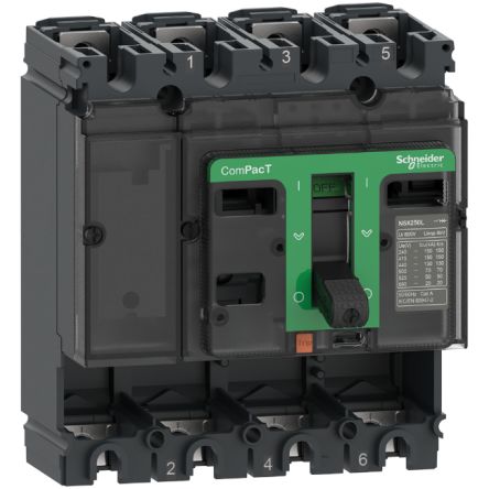 Schneider Electric, ComPacT MCCB 4P 250A, Fixed Mount [C25H4]; 260-7917