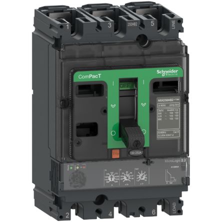 Schneider Electric, ComPacT MCCB 3P 250A, Fixed Mount [C25R32D250]; 260-7958