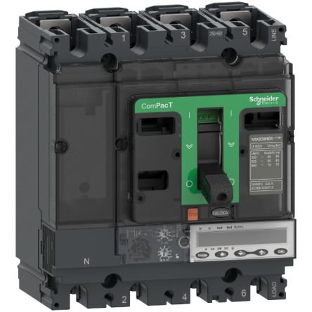 Schneider Electric, ComPacT MCCB 4P 100A, Fixed Mount [C25R46E100]; 260-7983