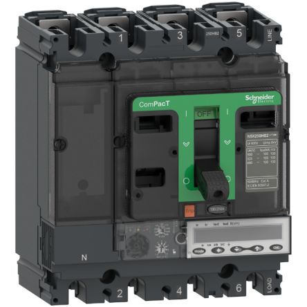 Schneider Electric, ComPacT MCCB 4P 250A, Fixed Mount [C25V45E250]; 260-8021