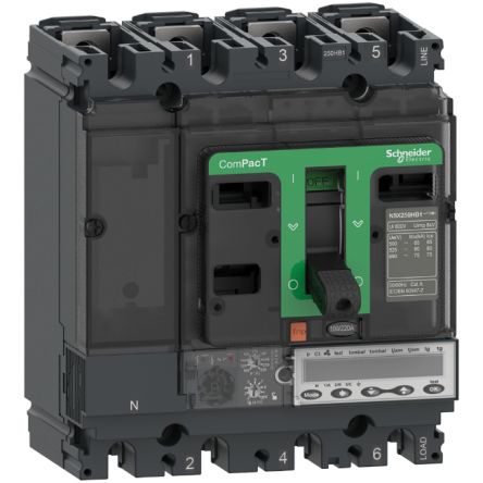 Schneider Electric, ComPacT MCCB 3P 220A, Fixed Mount [C25W36M220]; 260-8043