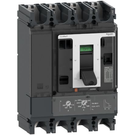 Schneider Electric, ComPacT MCCB 4P 400A, Fixed Mount [C40F4TM400D1]; 260-8107