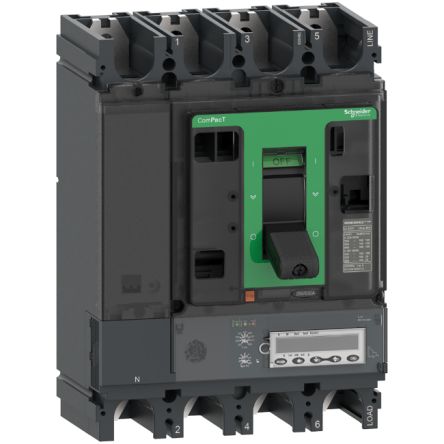 Schneider Electric, ComPacT MCCB 4P 630A, Fixed Mount [C63R46E630]; 260-8239