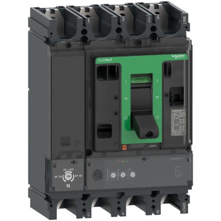Schneider Electric, ComPacT MCCB 4P 630A, Fixed Mount [C63V42D630]; 260-8254