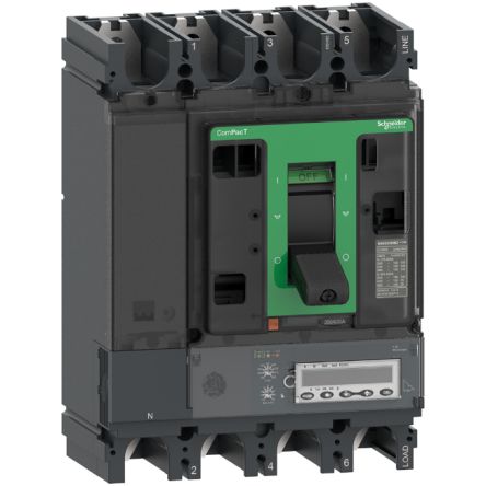 Schneider Electric, ComPacT MCCB 4P 630A, Fixed Mount [C63W45E630]; 260-8264