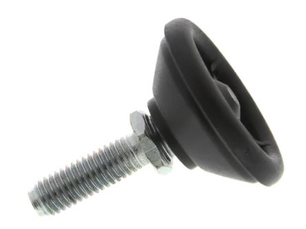 Nu-Tech Engineering M8 PA Reinforced Nylon Levelling Adjustable Foot, 450kg Static Load Capacity [A040/003]; 260-8436