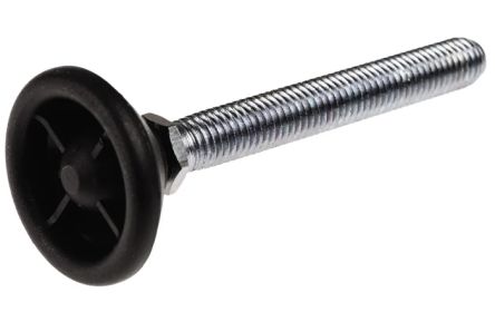 Nu-Tech Engineering M10 PA Reinforced Nylon Levelling Adjustable Foot, 500kg Static Load Capacity [A040/008]; 260-8439