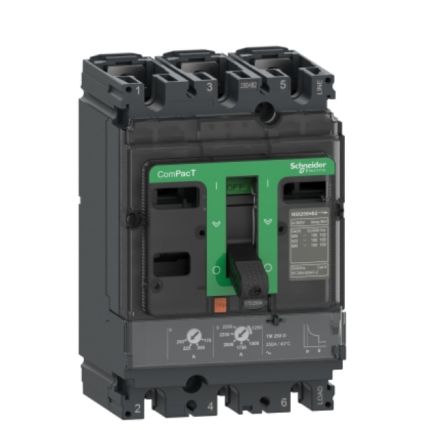 Schneider Electric, ComPacT MCCB 3P 63A, Fixed Mount [C10B3TM063]; 260-9403