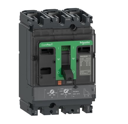 Schneider Electric, ComPacT MCCB 3P 100A, Fixed Mount [C10B3TM100]; 260-9404