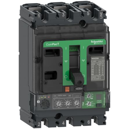 Schneider Electric, ComPacT MCCB 3P 100A, Fixed Mount [C10F34V100]; 260-9421
