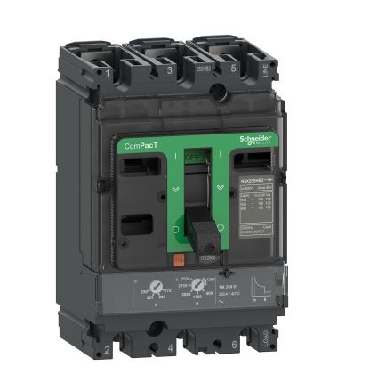 Schneider Electric, ComPacT MCCB 3P 80A, Fixed Mount [C10H3TM080]; 260-9468