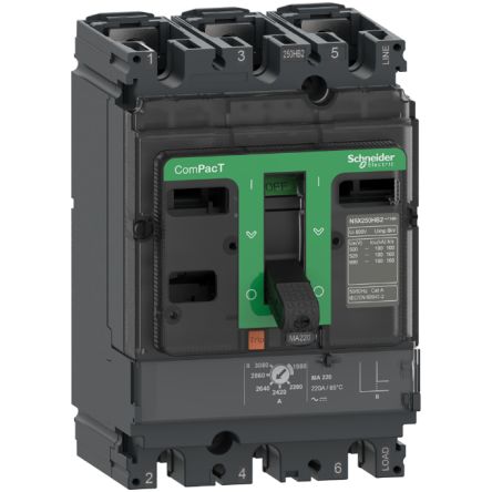 Schneider Electric, ComPacT MCCB 3P 25A, Fixed Mount [C10R3MA025]; 260-9530