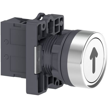 Schneider Electric - Easy Series XA2 Series Illuminated Push Button Switch, NO, 1 NO Slow-break, White LED, 240V, IP65 [XA2EA3341]; 260-9831